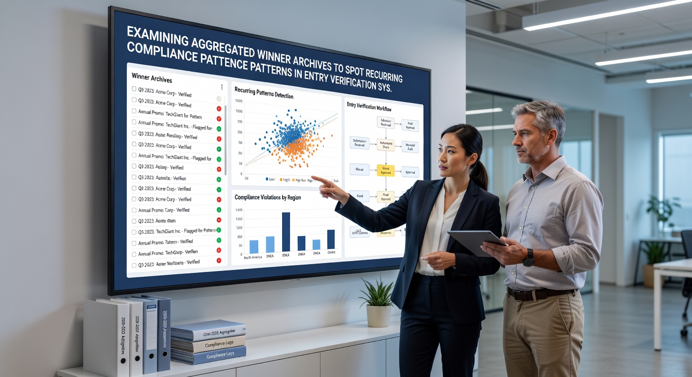 Close-up of compliance pattern analysis report highlighting recurring entry verification issues