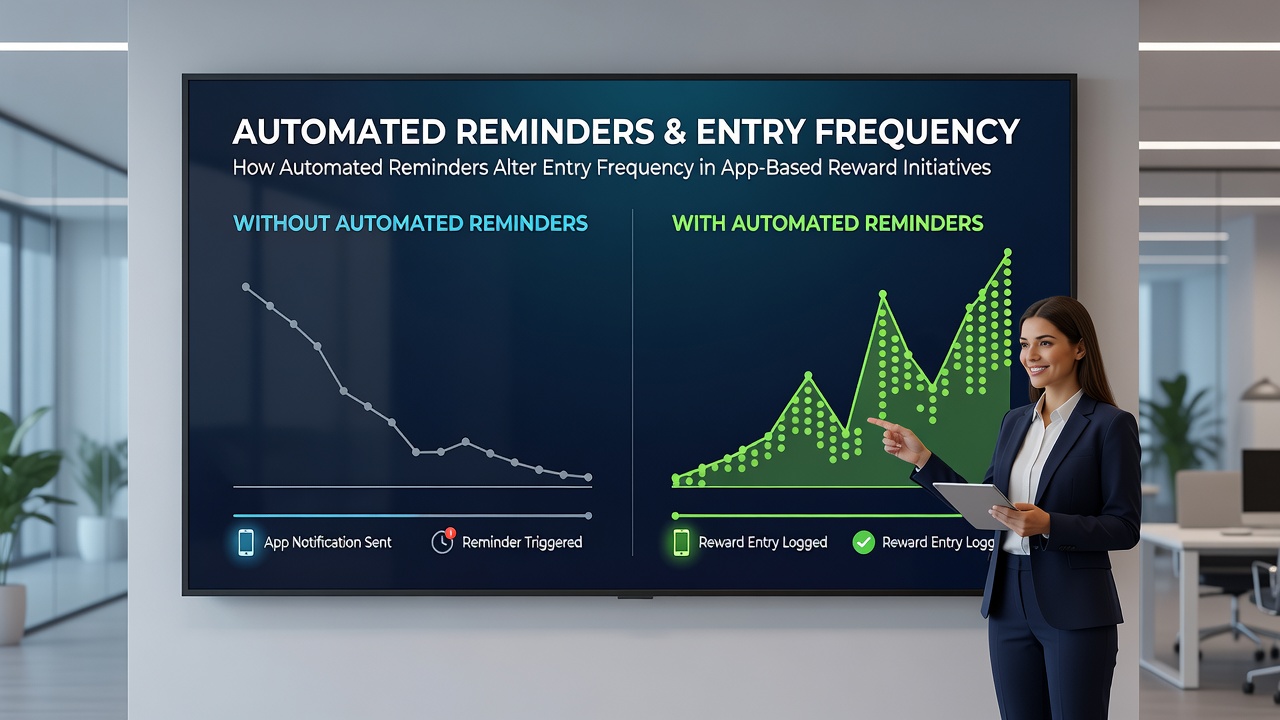 Analytics dashboard showing entry frequency spikes correlated with reminder notifications