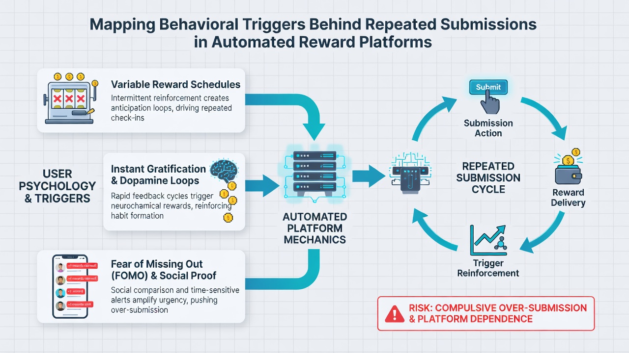 Analytics dashboard displaying clustered submission triggers and user behavior heatmaps