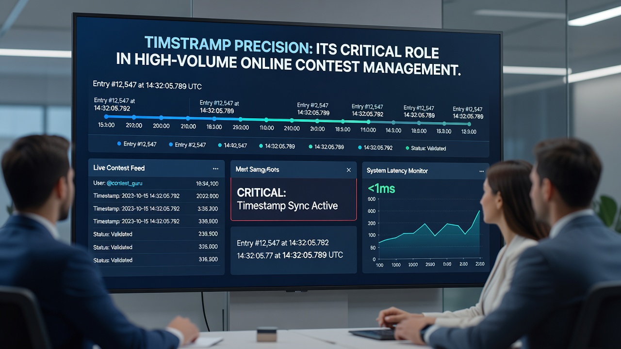 Flowchart illustrating timestamp comparison process for hourly entry limits in contest software